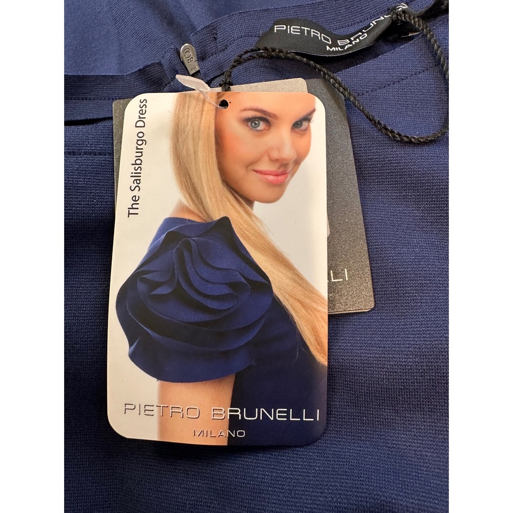 PIETRO BRUNELLI Milano Maternity Navy Salisburgo Dress NWT | Size XS | Italy - Picture 12 of 15